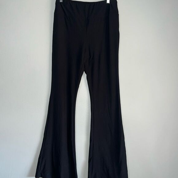 Womens Flare Pants Bell Bottom High Rise Juniors L 11-13 - Picture 1 of 7